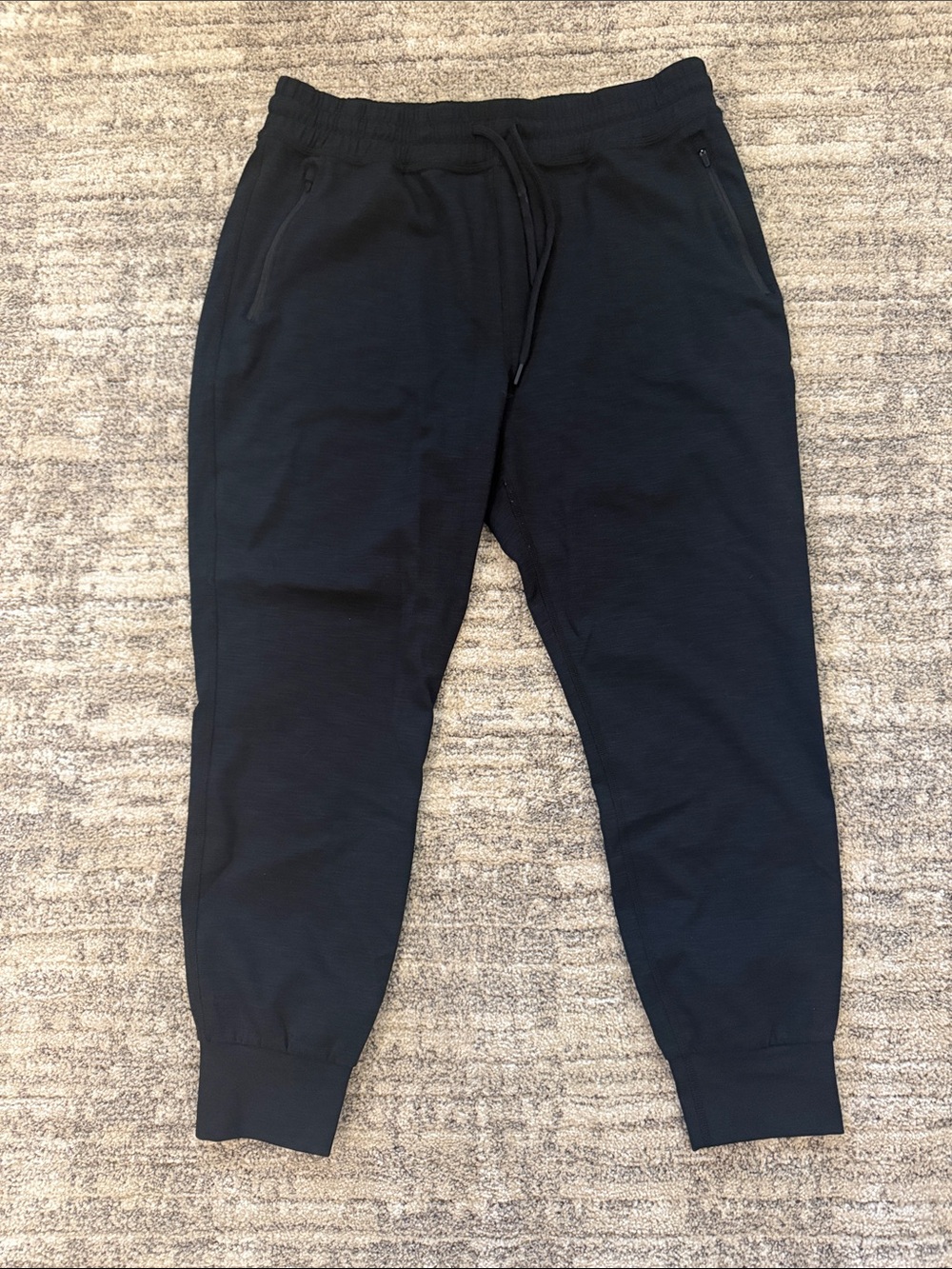 Women’s Black Jogger Pants - Casual Knit Sweatpants